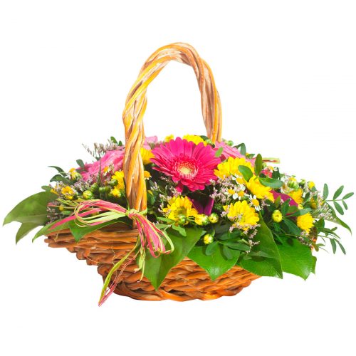 Корзина с цветами «Радужная мечта»