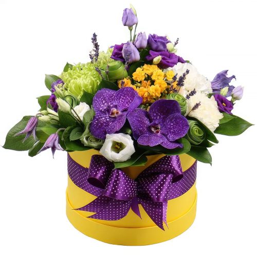 Цветы в коробке «Вечерняя магия»