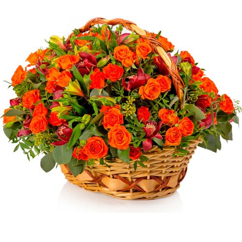 Цветочная композиция «Огненный закат»