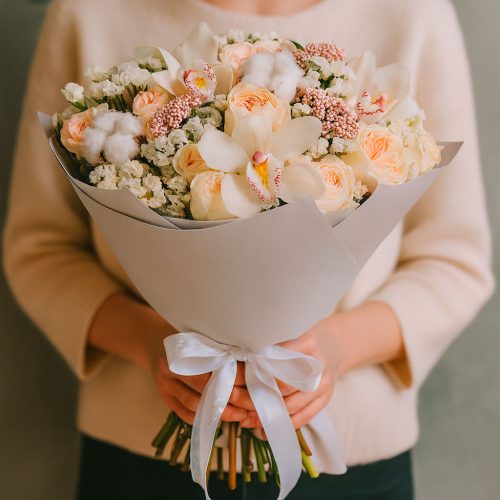 Букет цветов «Зимний узор»