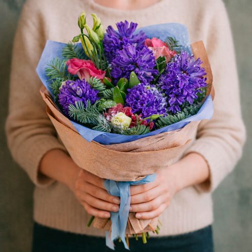 Цветочный букет «Фиолетовая сказка»