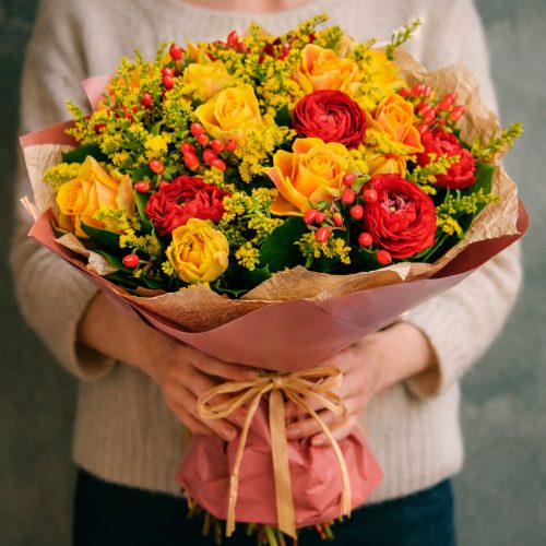 Цветочный букет «Осенний шарм»
