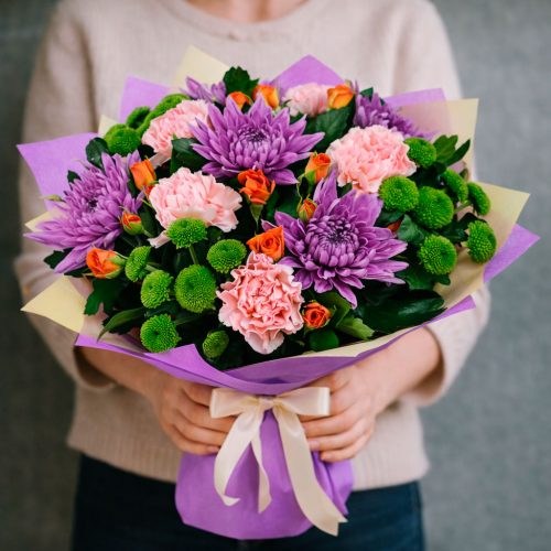 Цветочный букет «Сиреневый шарм»
